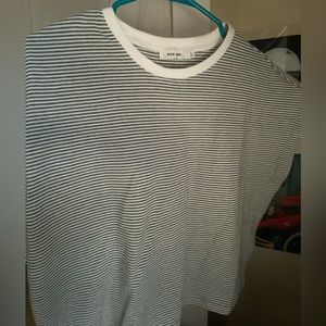 striped boxy blouse/tee